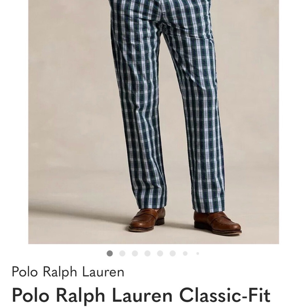Polo Ralph Lauren Men's Navy Plaid Dress Pants